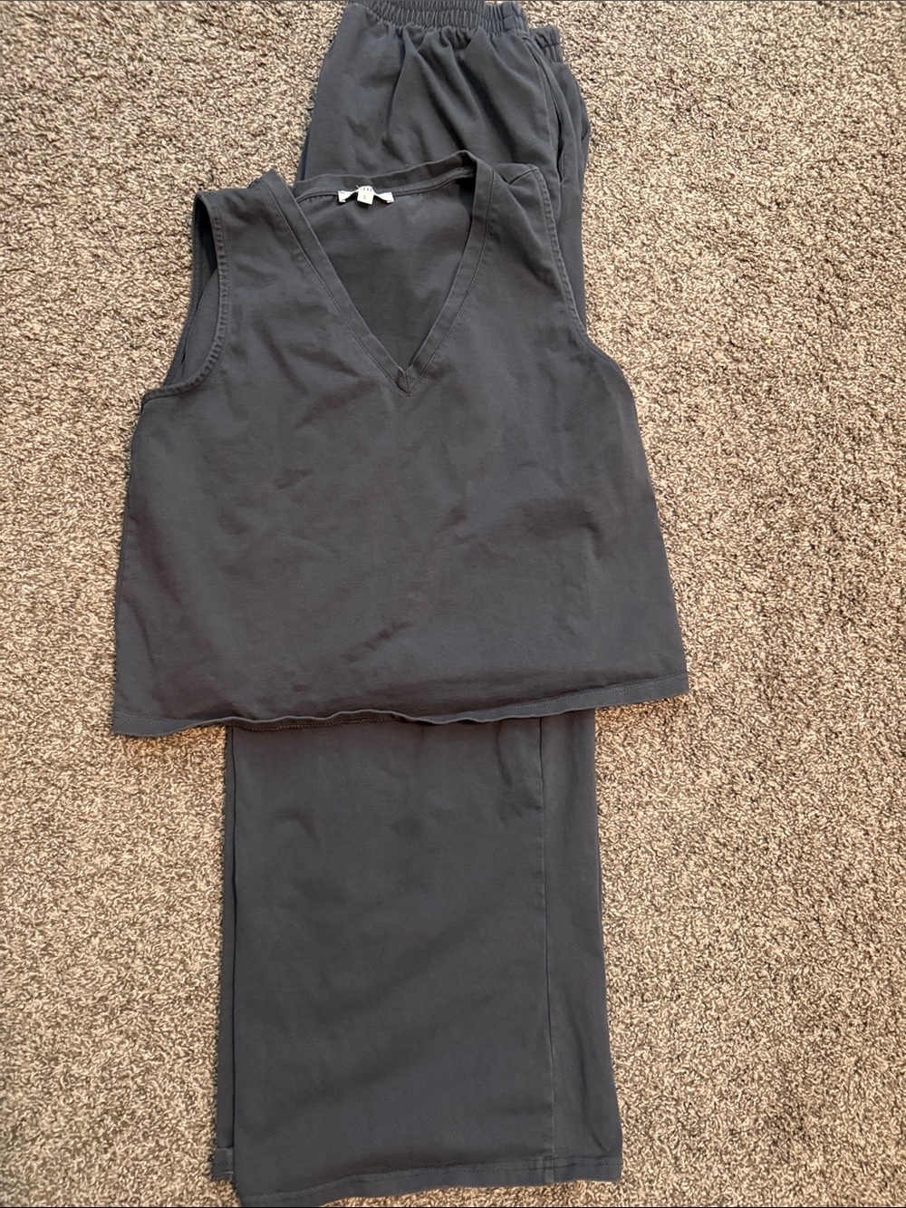 Wishlist Charcoal V-Neck Tank and Jogger Set